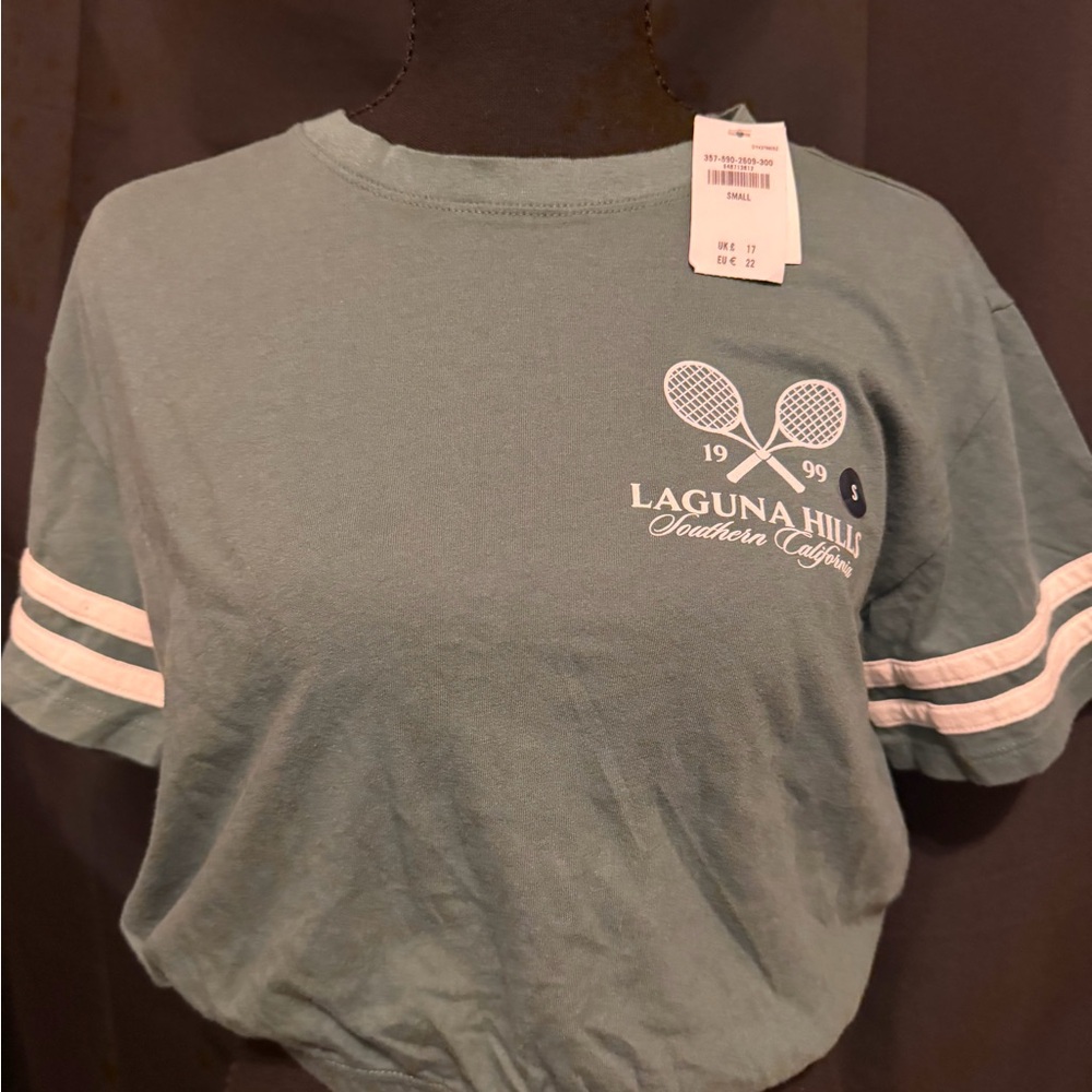 (2)Hollister Dark Green Cotton Tee